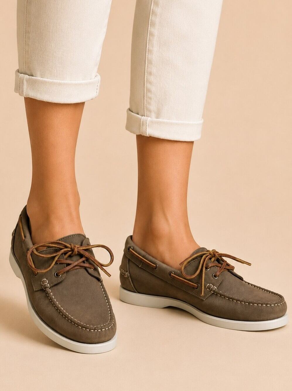 Velasca Brown Nubuck Leather Boat Shoes Unisex Italy EU 40 7M/9W EUC $410 S4236
